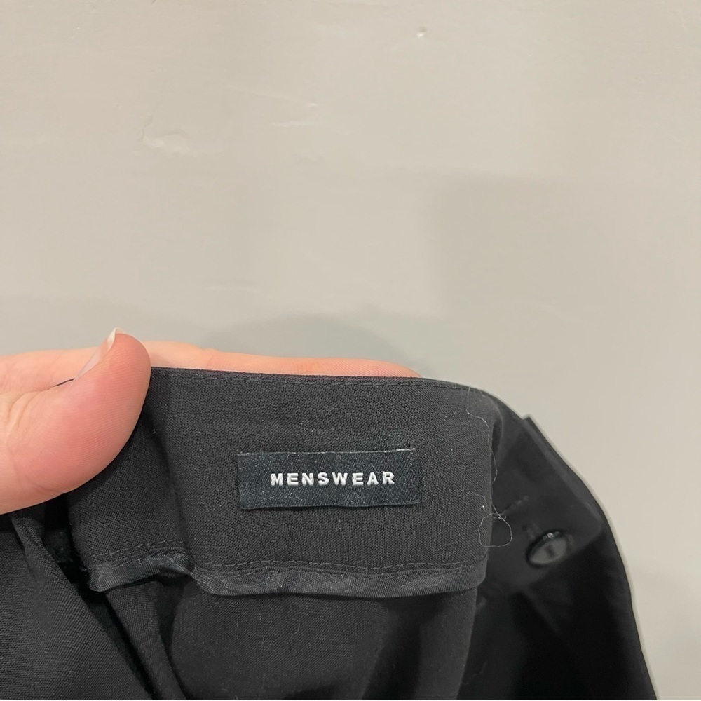 Lafayette 148 Menswear Trouser Pants Black Virgin Wool Size 10 - Picture 6 of 8